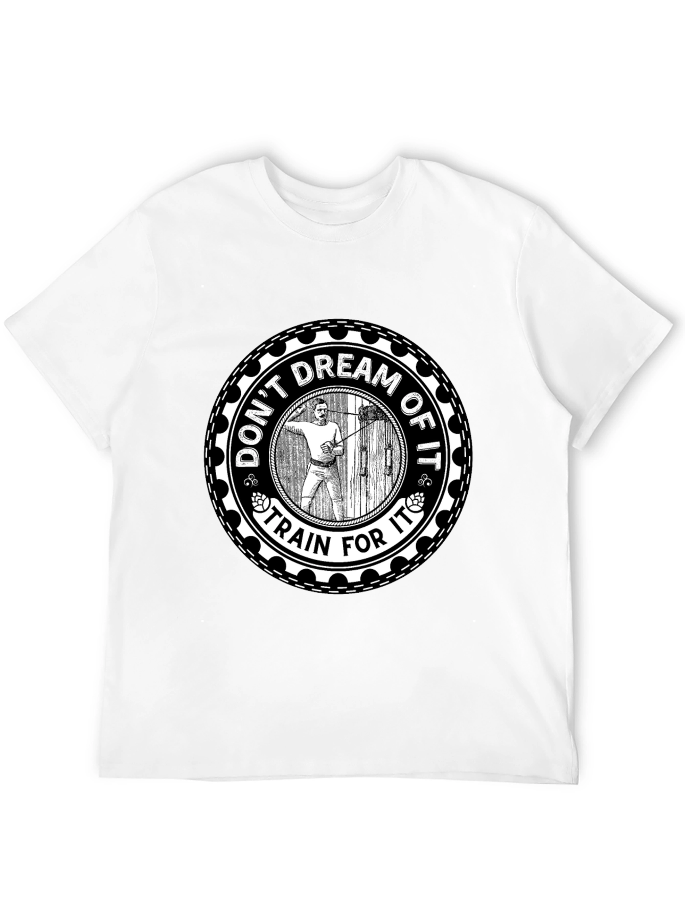 Motivational Train For It Graphic Tee - Black