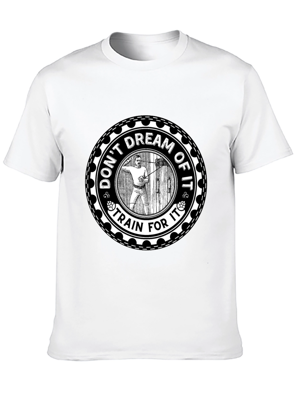 Motivational Train For It Graphic Tee - Black