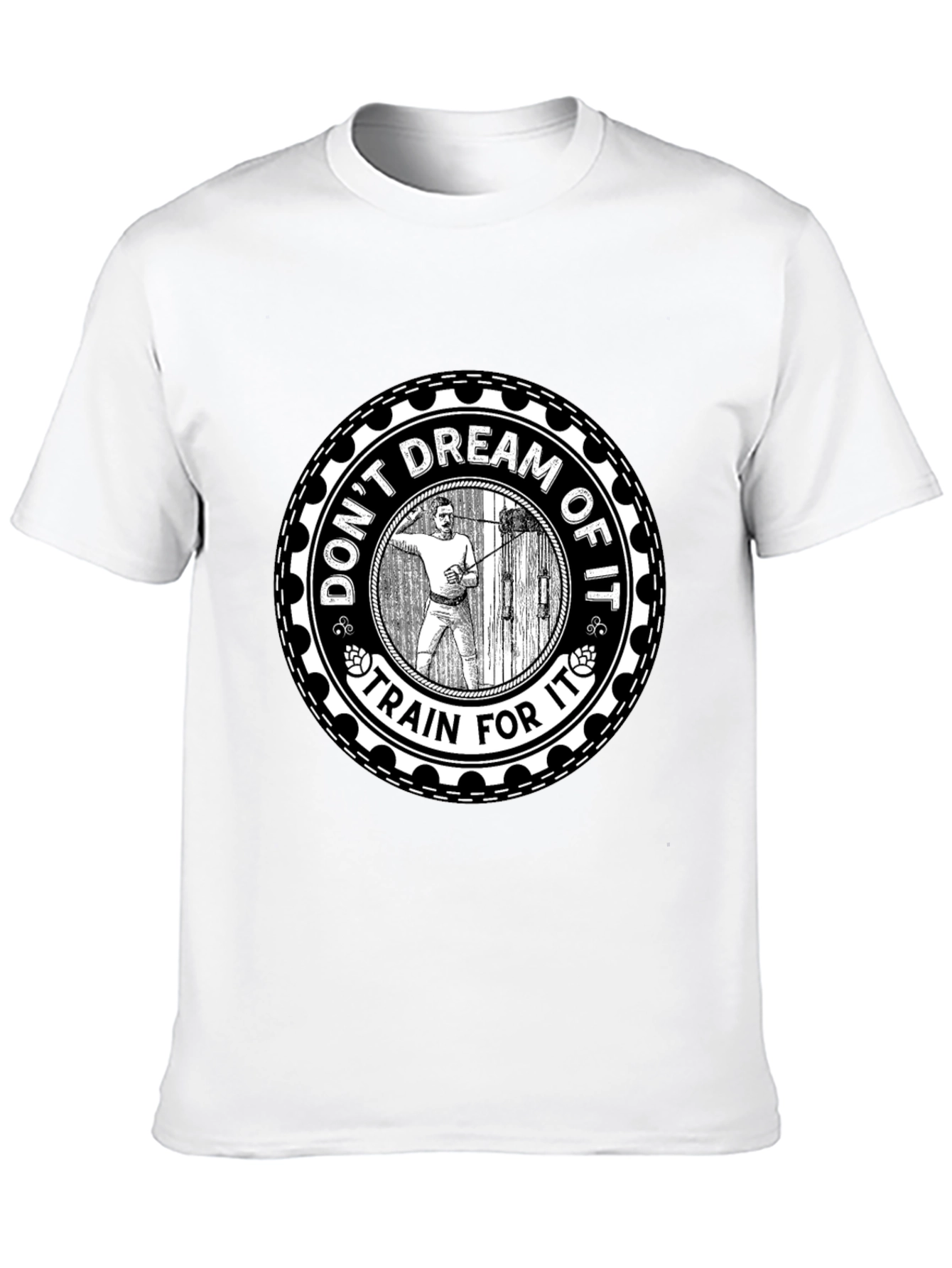 Motivational Train For It Graphic Tee - Black
