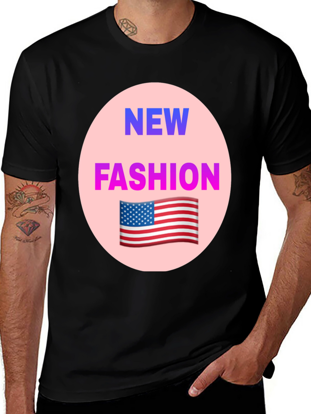 Trendy New Fashion USA Flag Graphic Tee