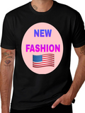Trendy New Fashion USA Flag Graphic Tee