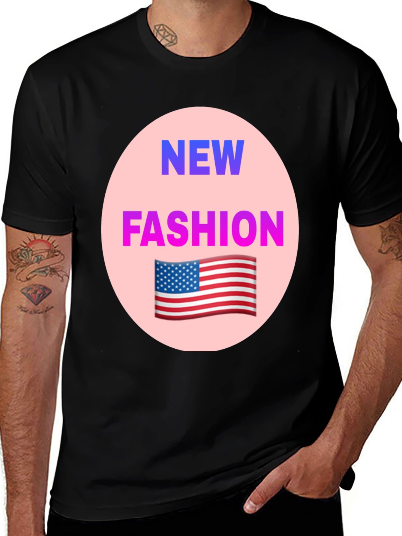 Trendy New Fashion USA Flag Graphic Tee