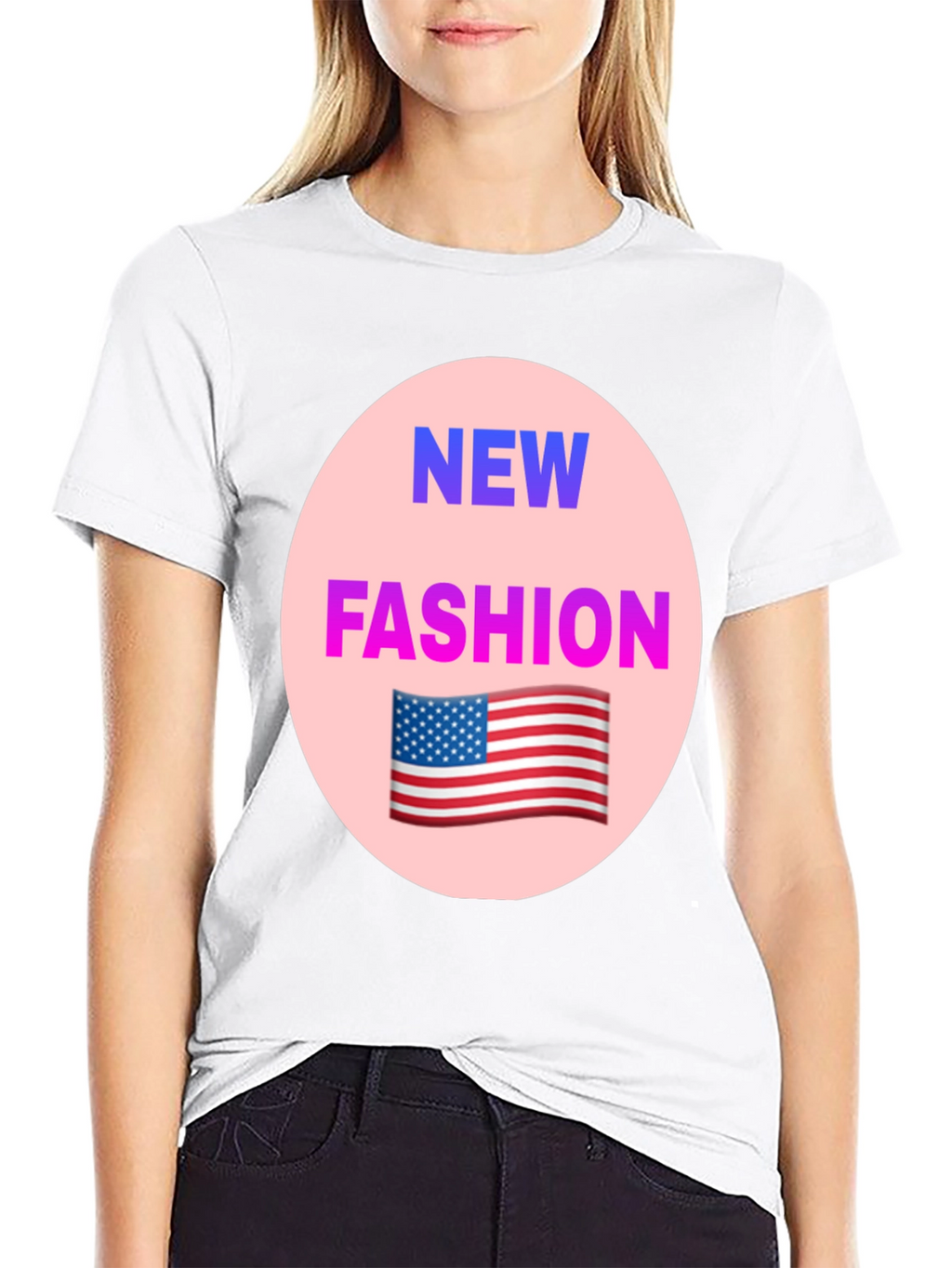 Trendy New Fashion USA Flag Graphic Tee
