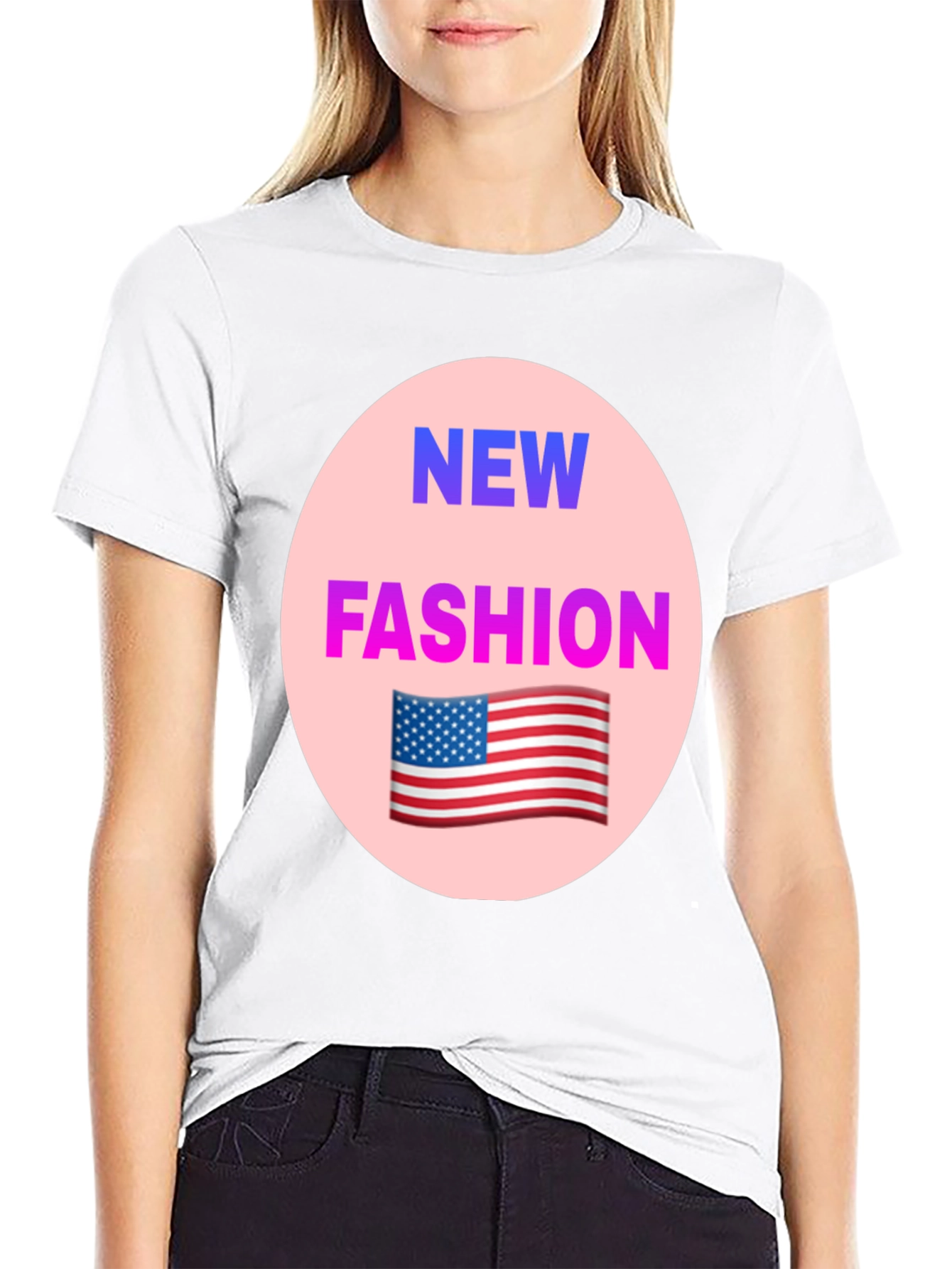 Trendy New Fashion USA Flag Graphic Tee