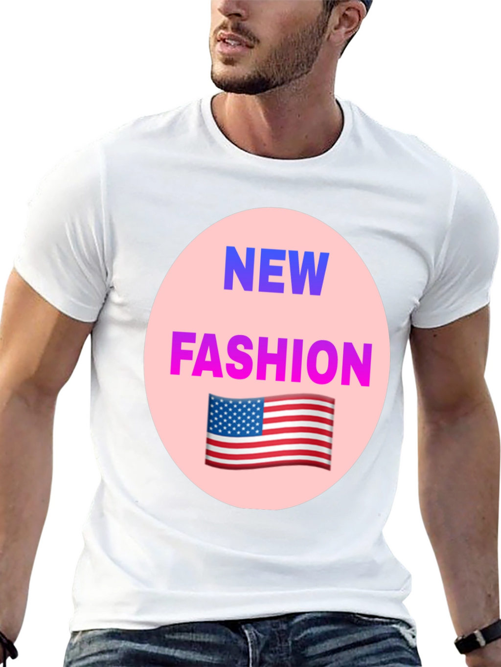 Trendy New Fashion USA Flag Graphic Tee