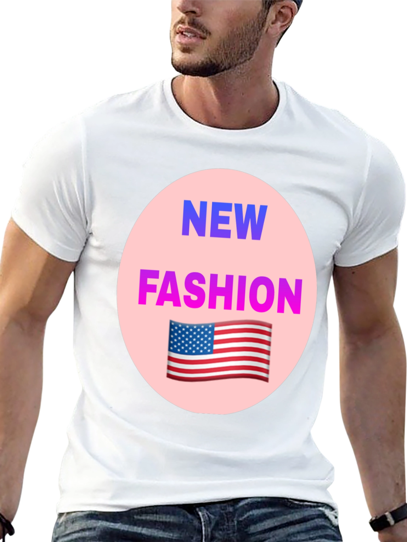 Trendy New Fashion USA Flag Graphic Tee