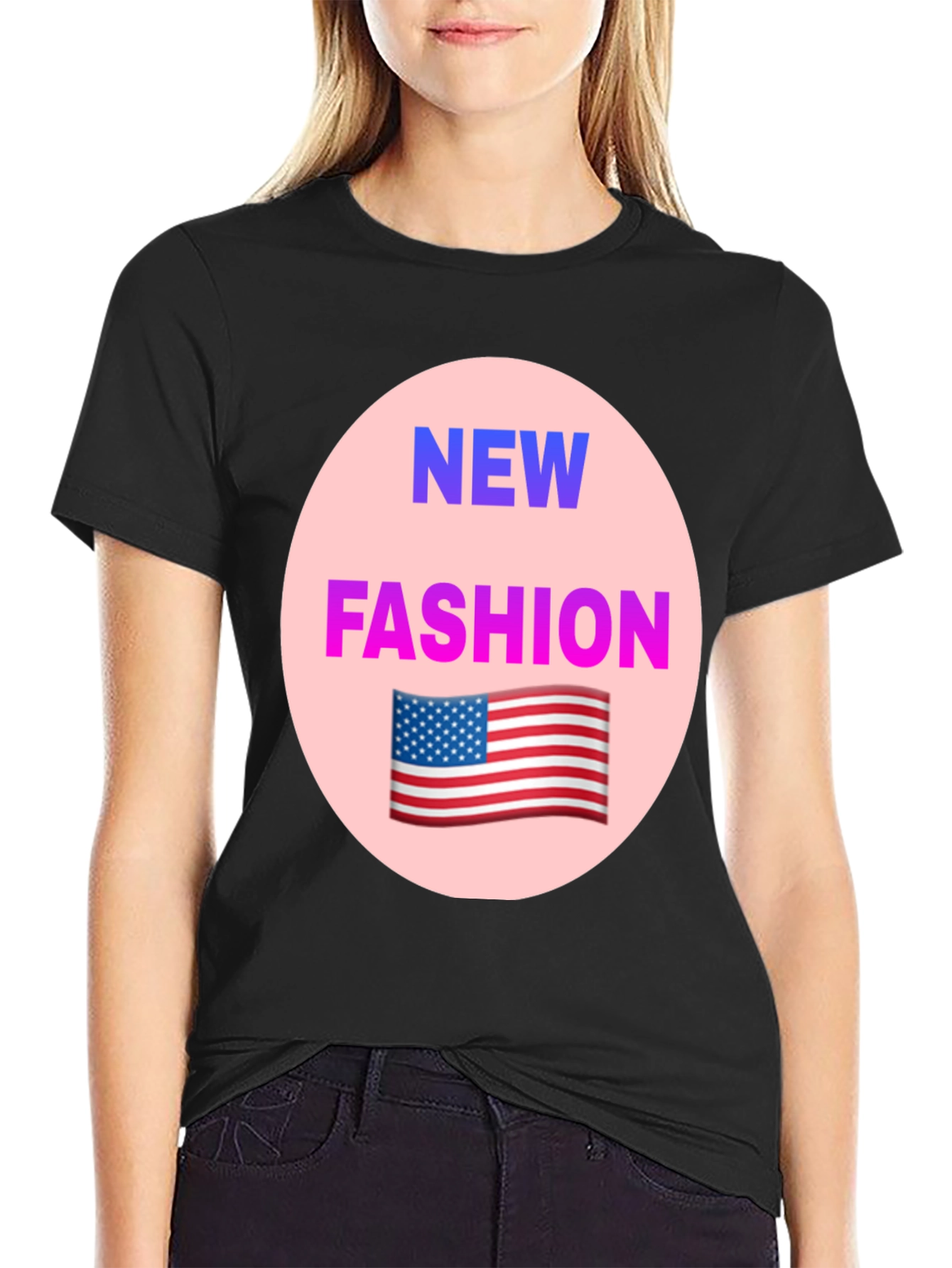 Trendy New Fashion USA Flag Graphic Tee