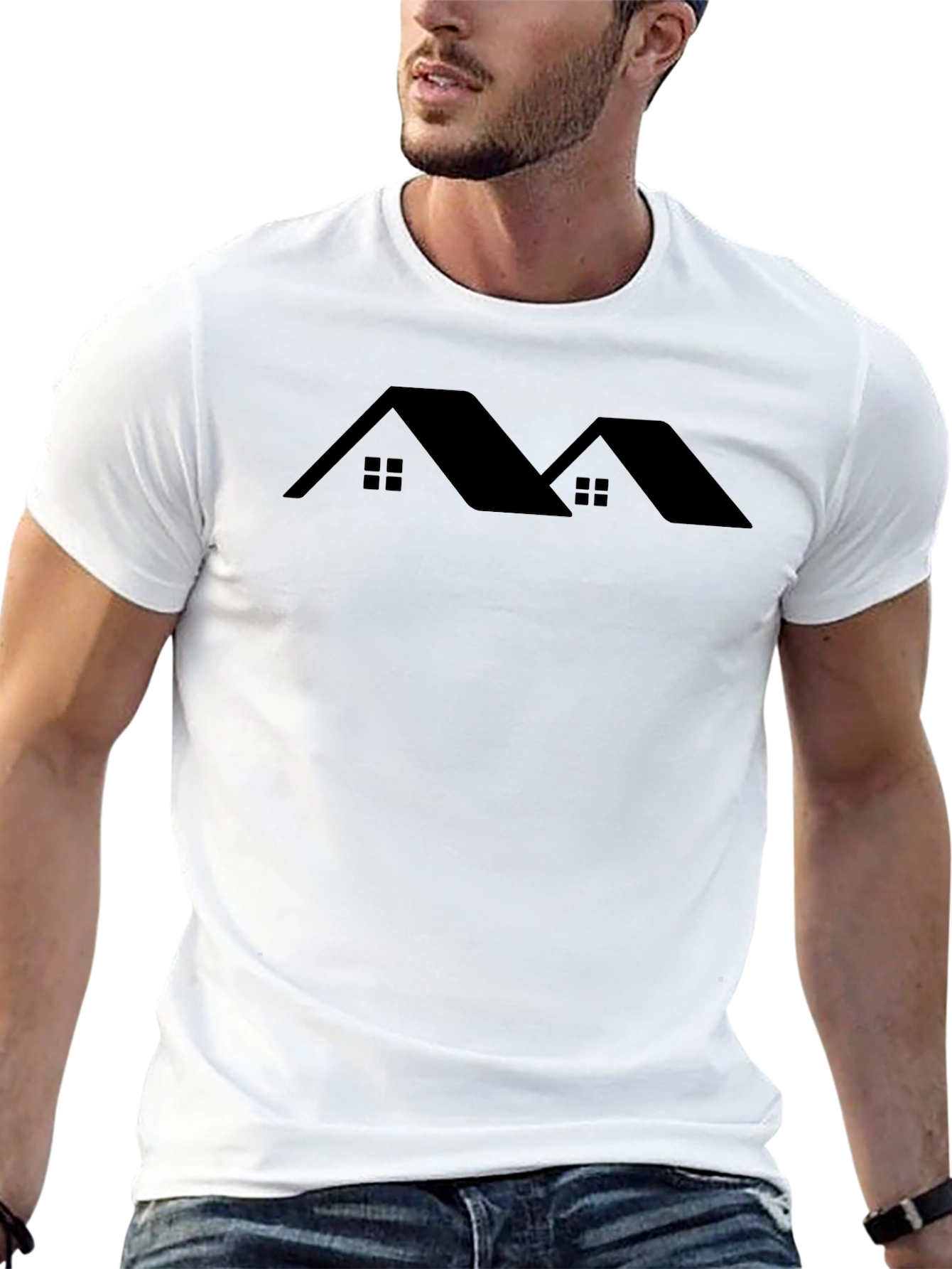 Modern Black House Graphic Tee