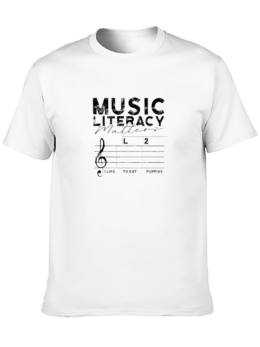 Music Literacy Matters Black Graphic T-Shirt