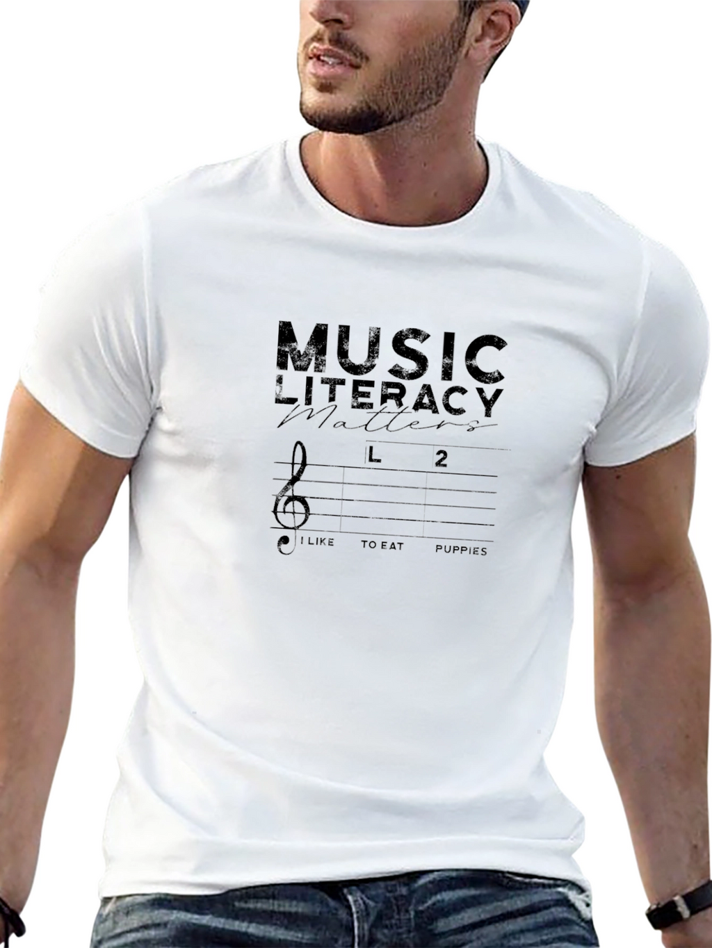 Music Literacy Matters Black Graphic T-Shirt