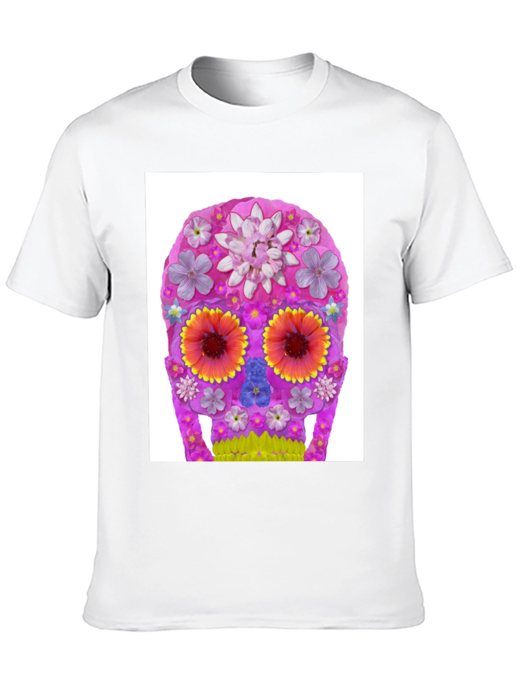 Floral Sugar Skull Graphic T-Shirt