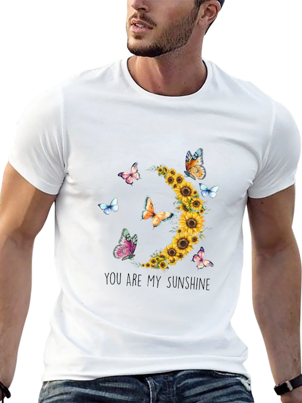 Sunflower Butterfly Graphic Tee