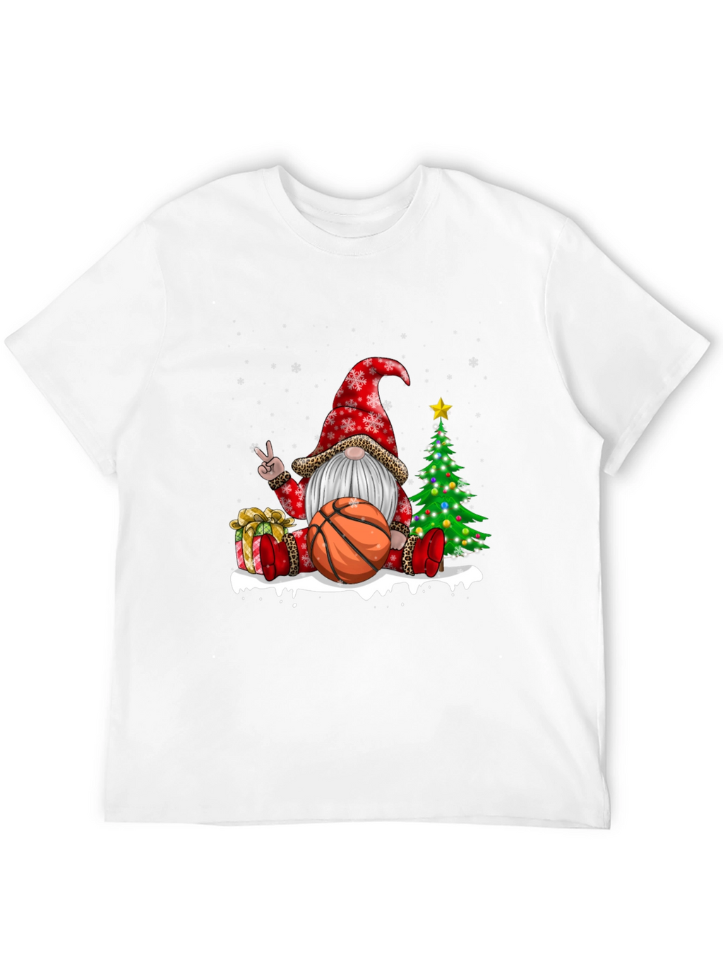 Festive Basketball Gnome T-Shirt