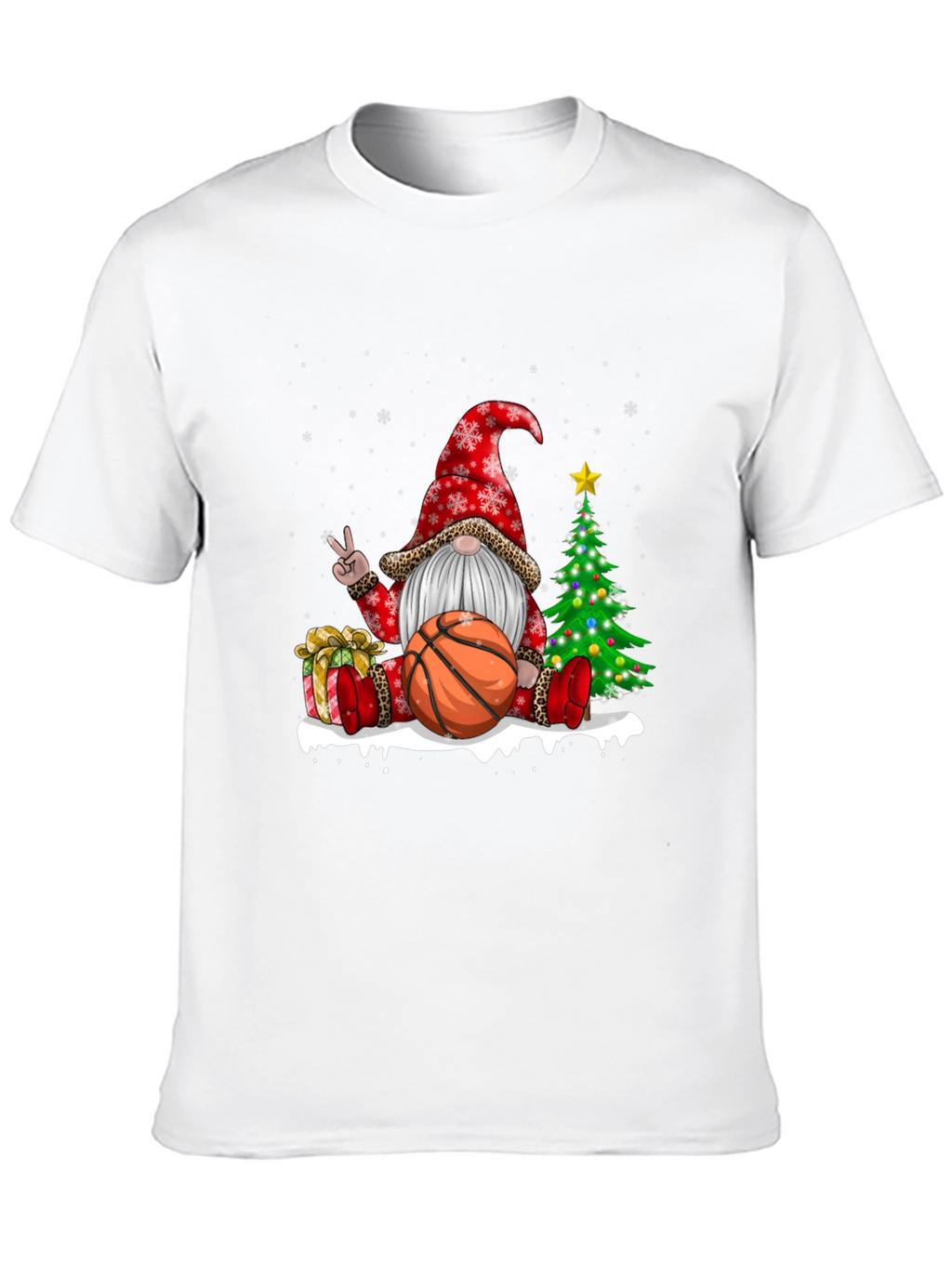Festive Basketball Gnome T-Shirt