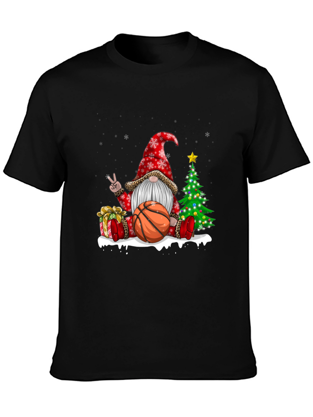 Festive Basketball Gnome T-Shirt