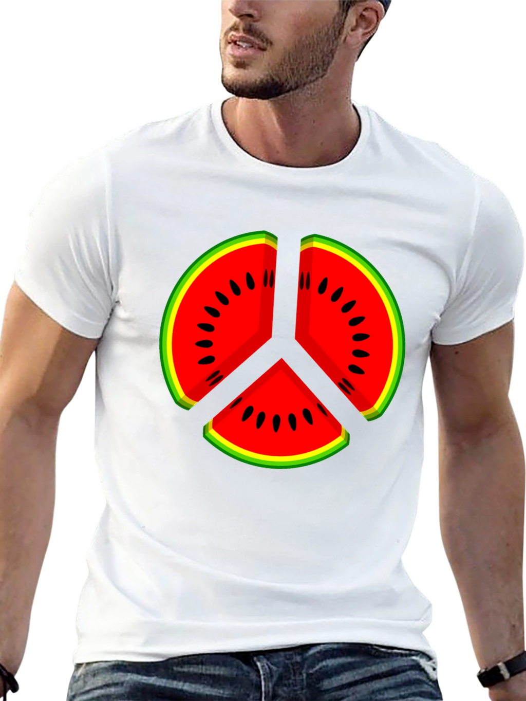 Watermelon Peace Sign Graphic Tee