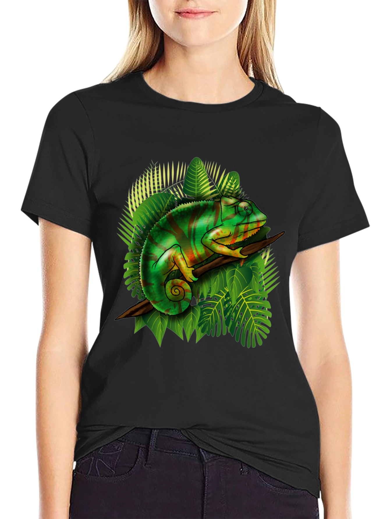 Chameleon Graphic Tee - Unique Reptile T-Shirt