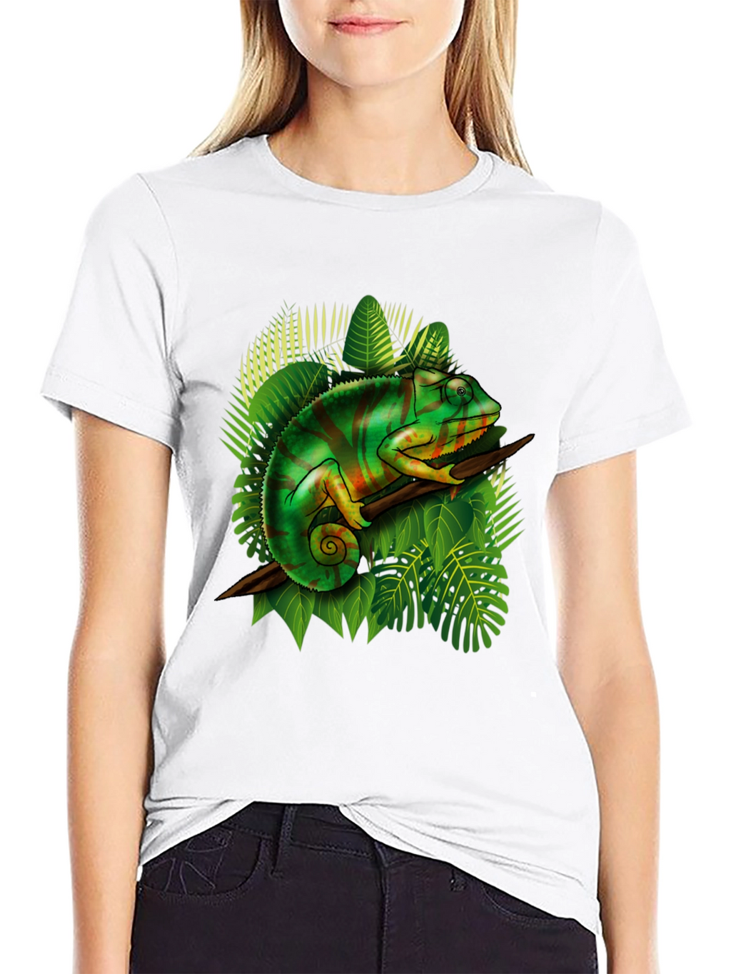 Chameleon Graphic Tee - Unique Reptile T-Shirt