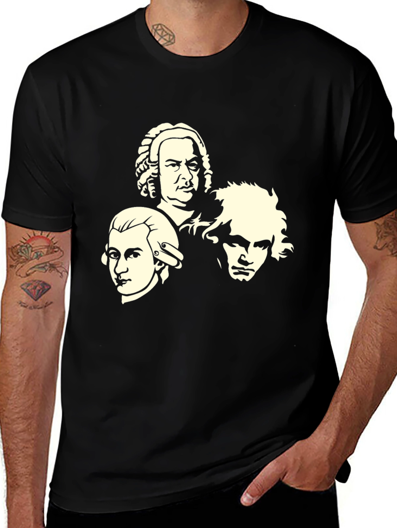 Classical Composers Graphic Tee - Black