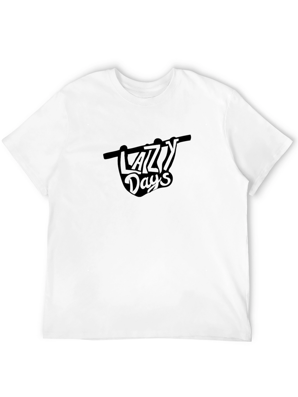 Lazy Days Black Graphic Tee Shirt