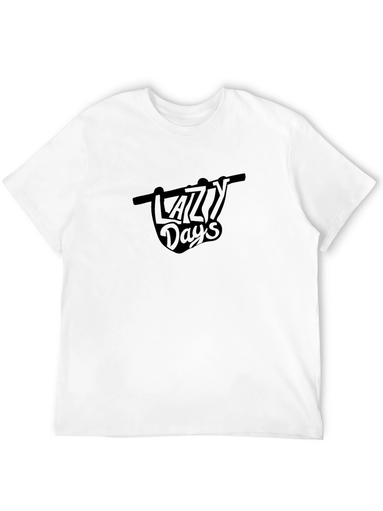 Lazy Days Black Graphic Tee Shirt