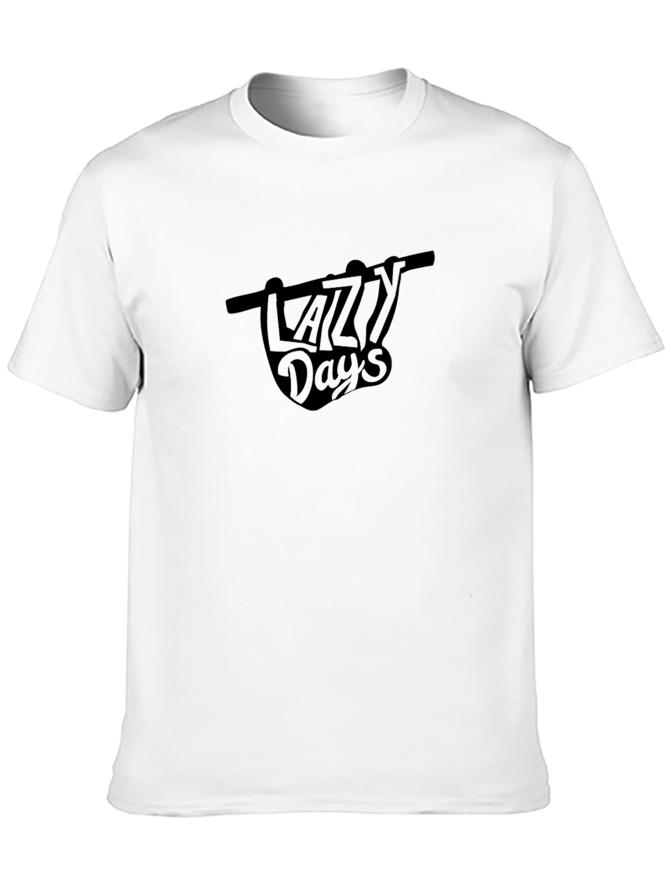 Lazy Days Black Graphic Tee Shirt