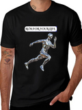 Run For Your Life T-Shirt Metallic Runner Design