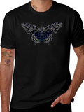 Geometric Butterfly Black T-Shirt