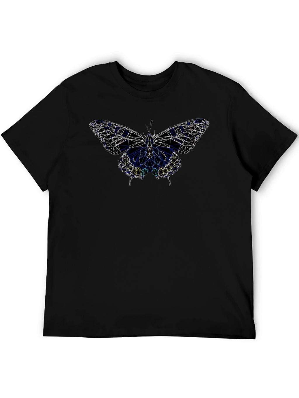 Geometric Butterfly Black T-Shirt