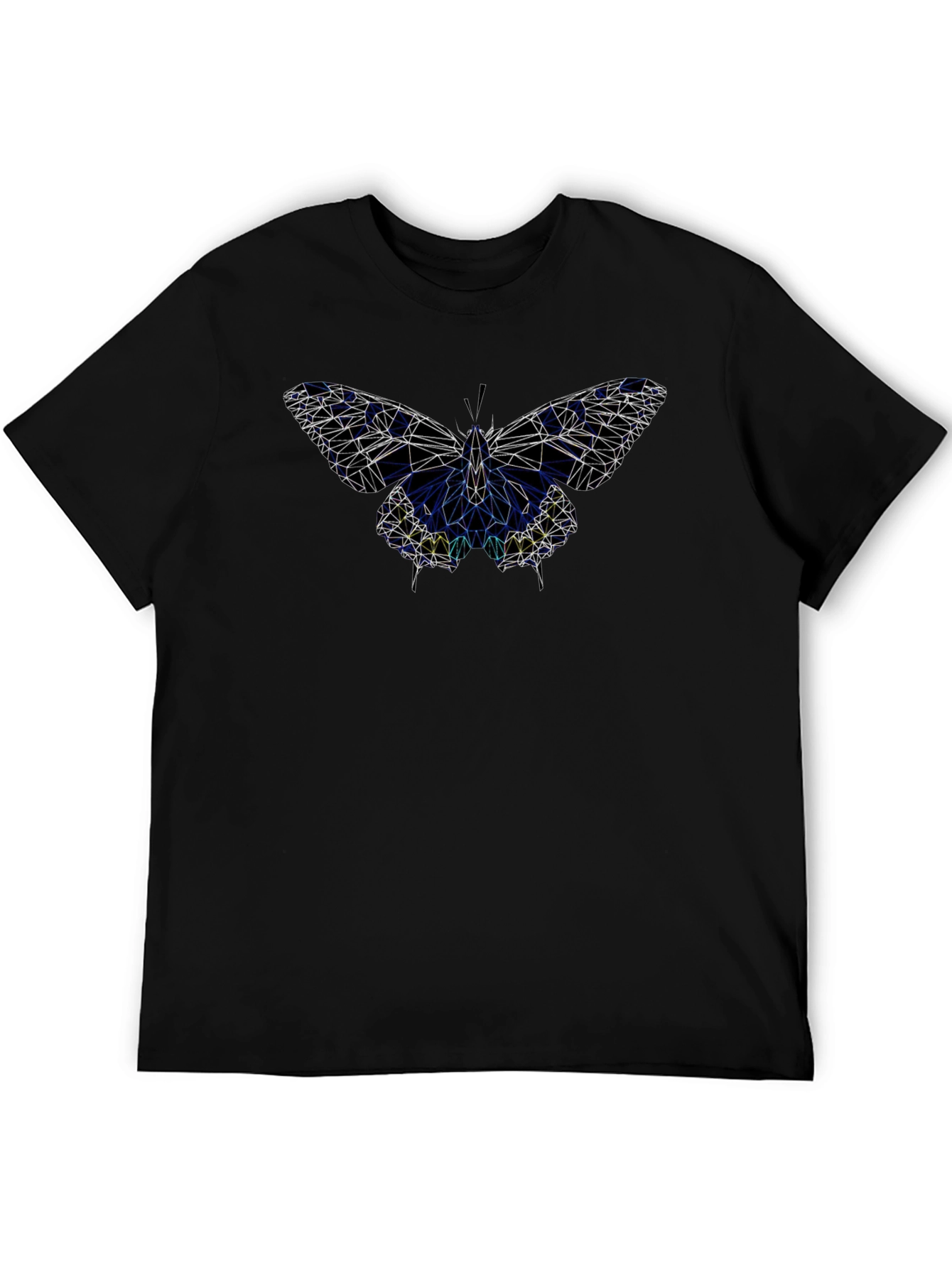 Geometric Butterfly Black T-Shirt
