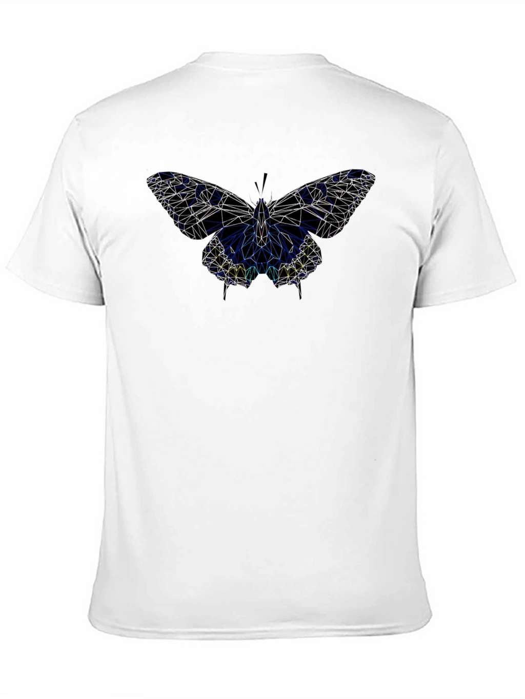 Geometric Butterfly Black T-Shirt