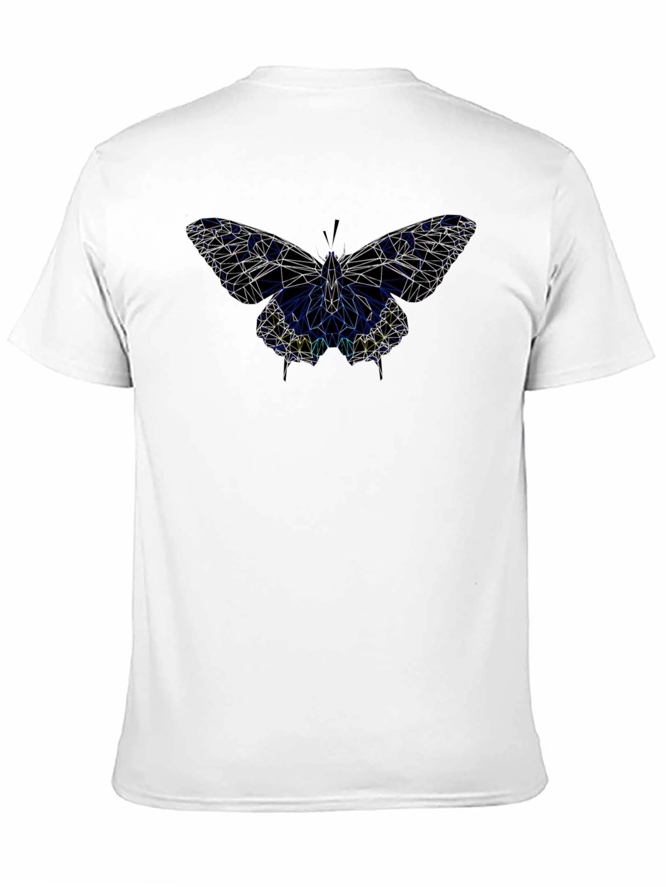 Geometric Butterfly Black T-Shirt