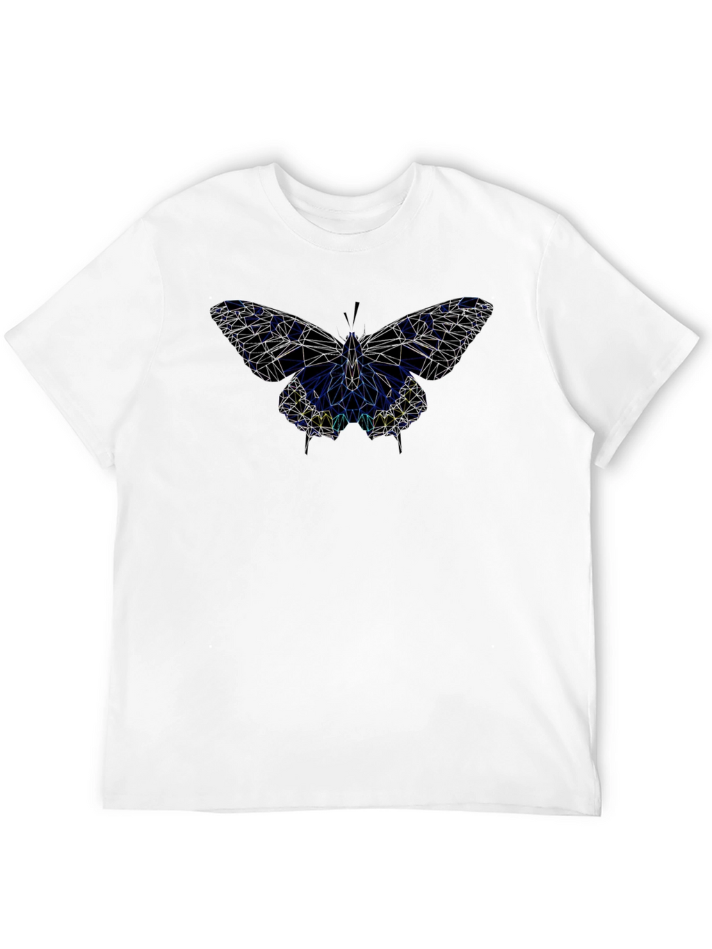 Geometric Butterfly Black T-Shirt