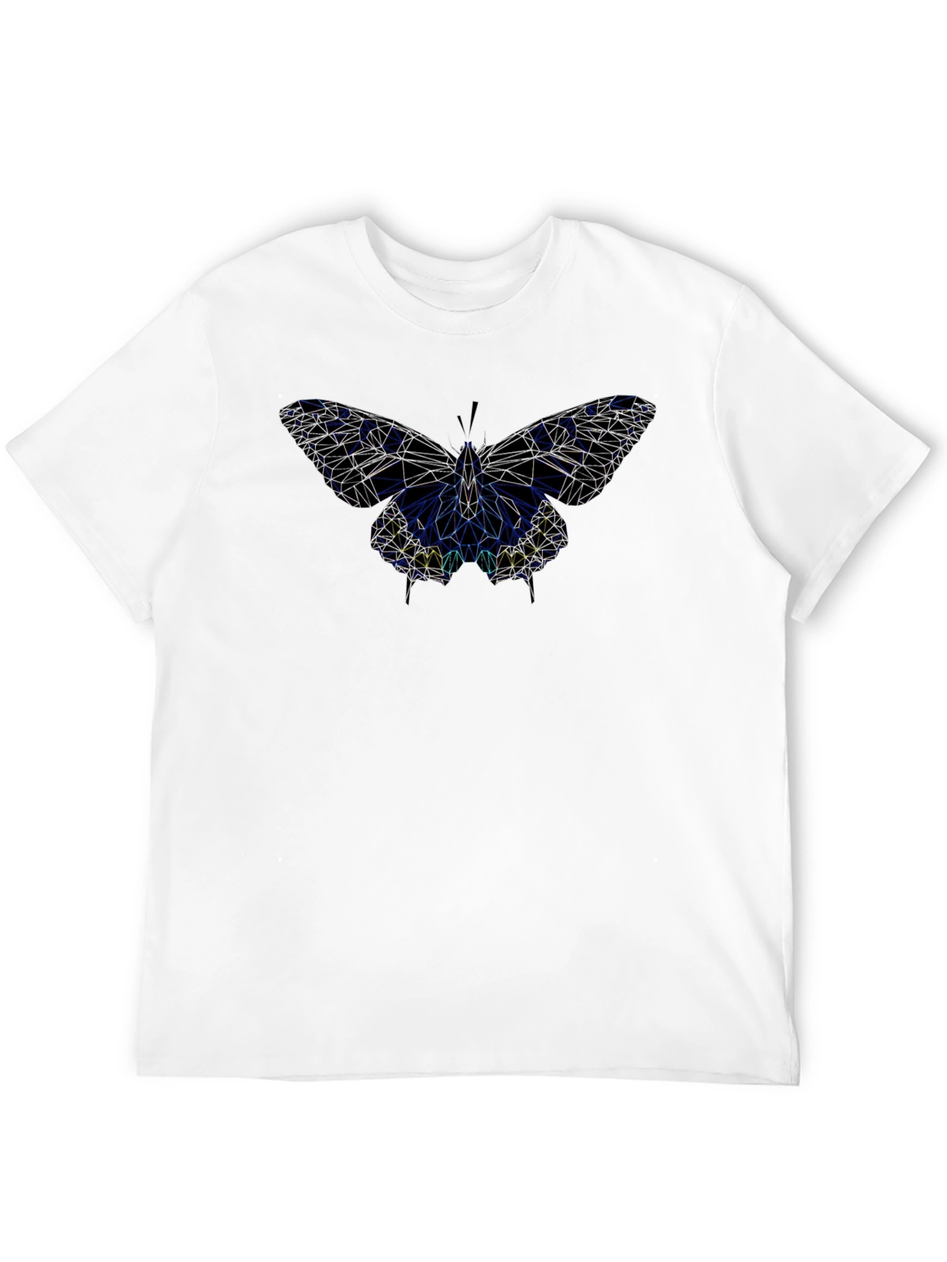 Geometric Butterfly Black T-Shirt