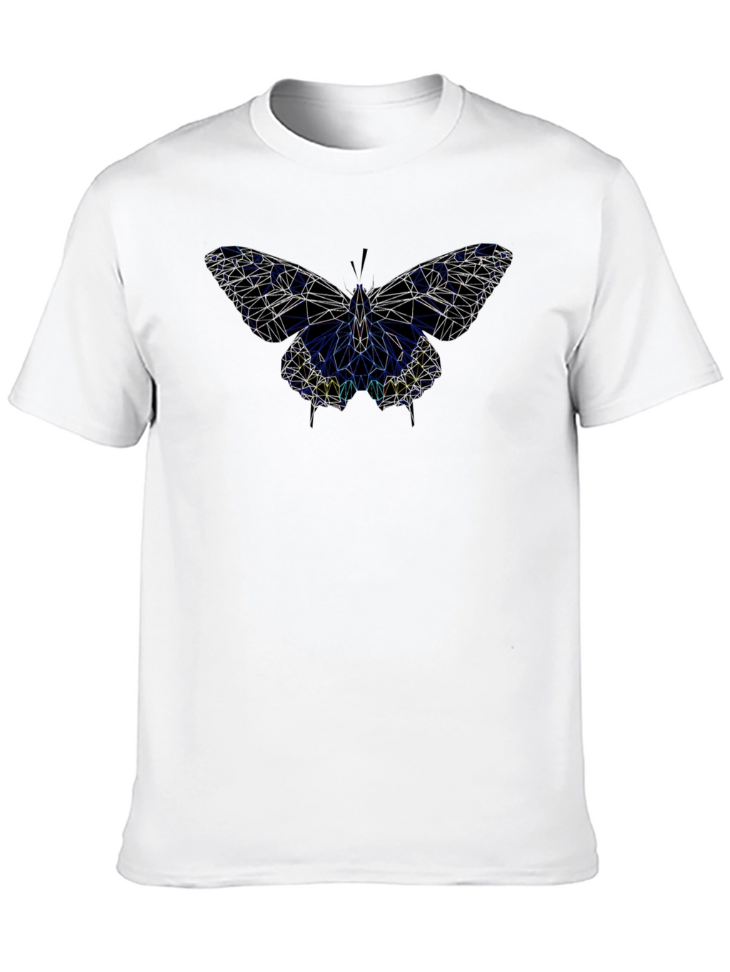 Geometric Butterfly Black T-Shirt
