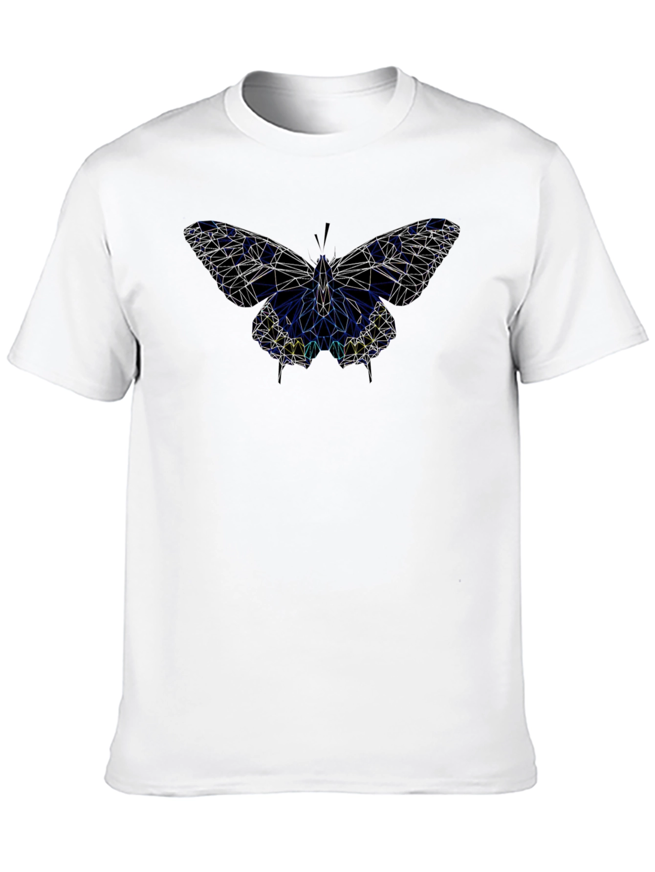 Geometric Butterfly Black T-Shirt