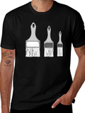 Painterly T-Shirt - Three Brush Stroke Design