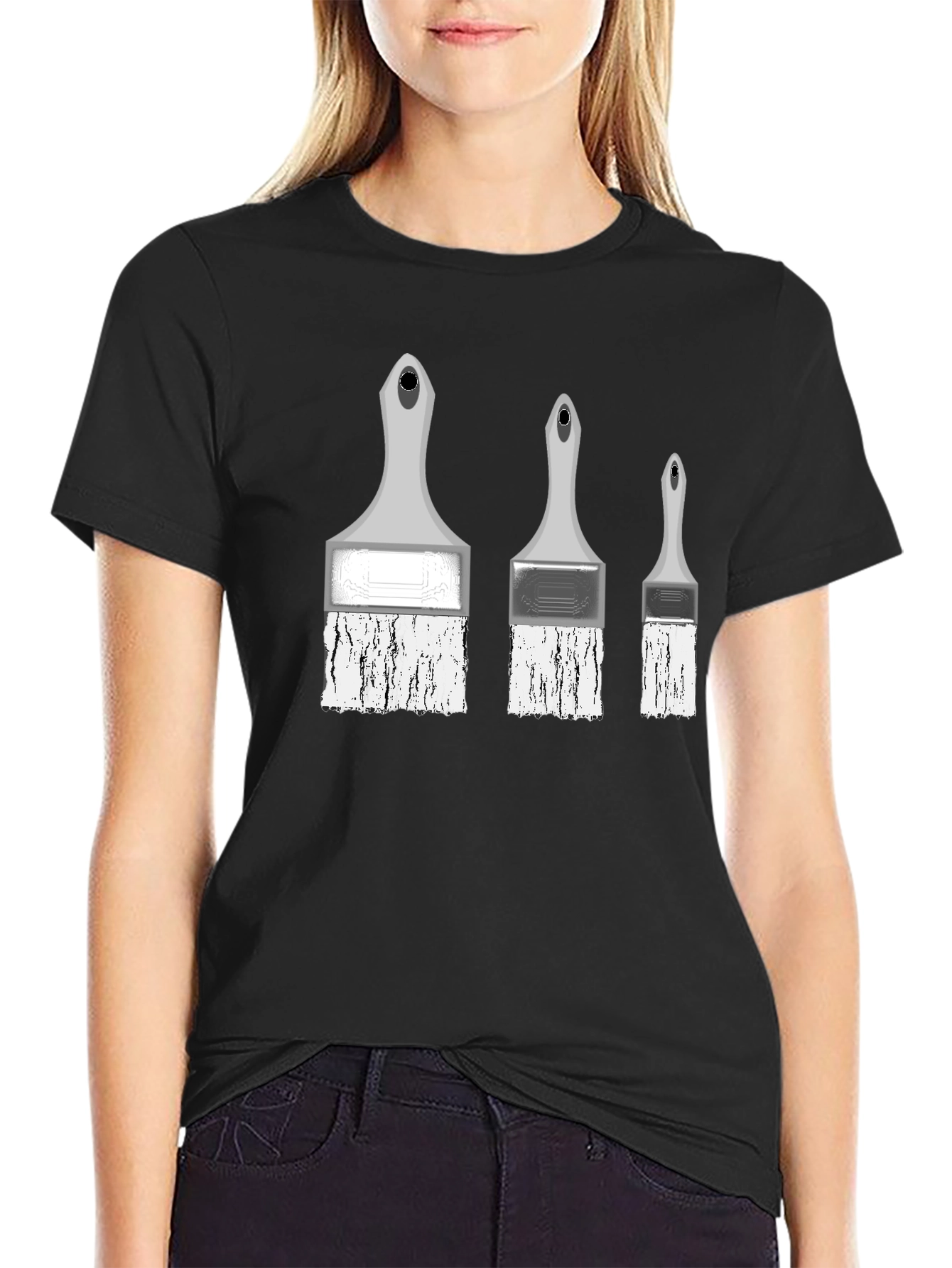 Painterly T-Shirt - Three Brush Stroke Design