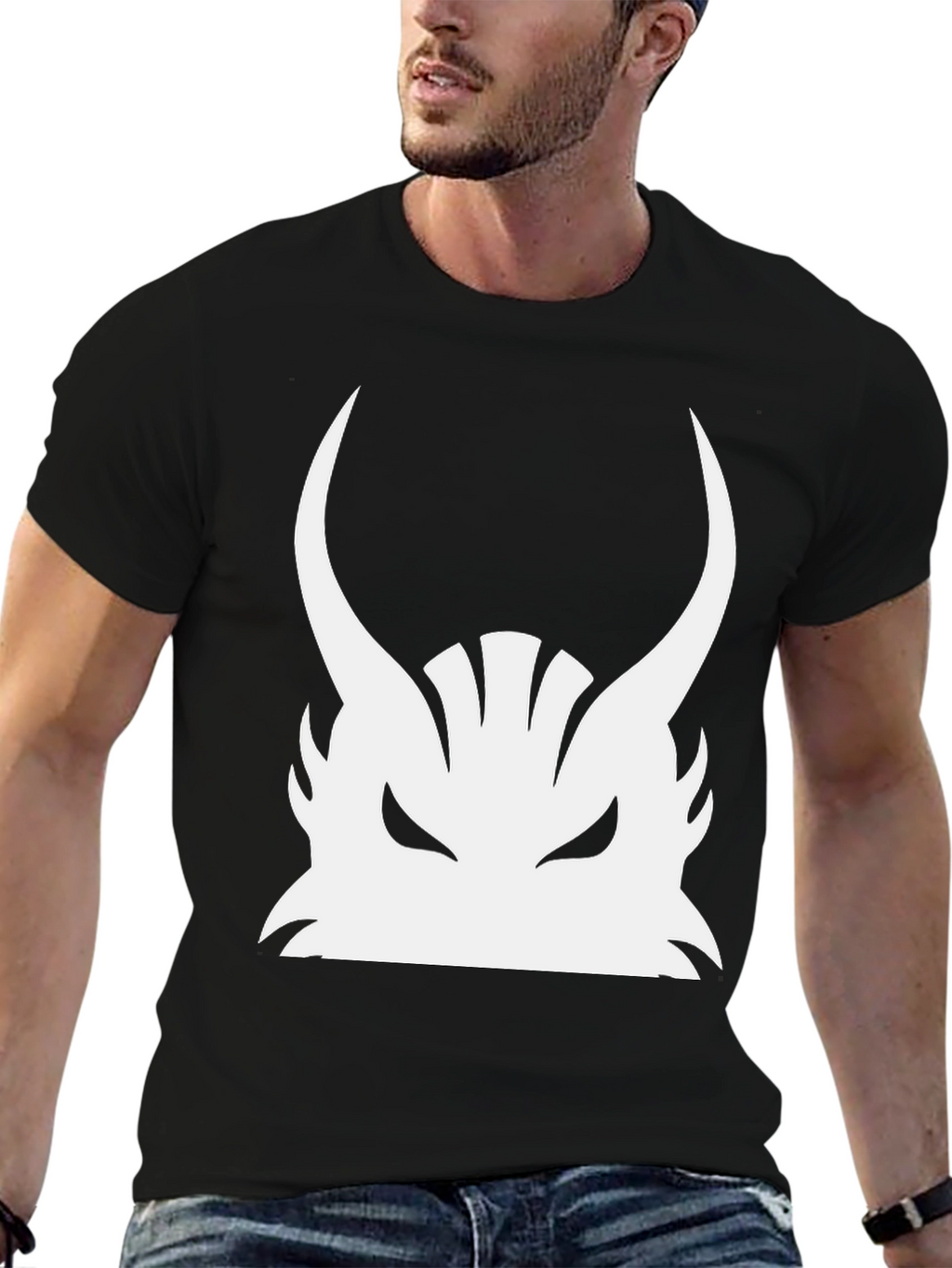 Horned Beast Graphic Tee - Black