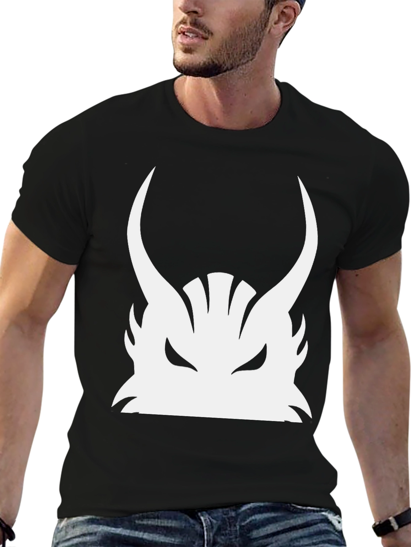 Horned Beast Graphic Tee - Black