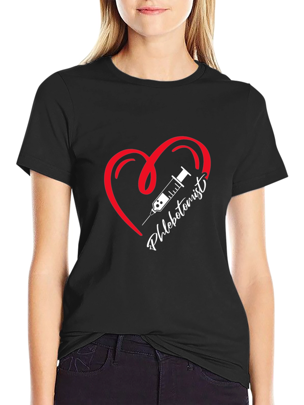 Phlebotomist Heart T-Shirt - Medical Professional Tee