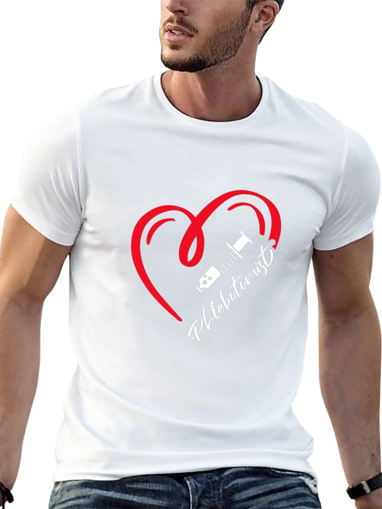 Phlebotomist Heart T-Shirt - Medical Professional Tee