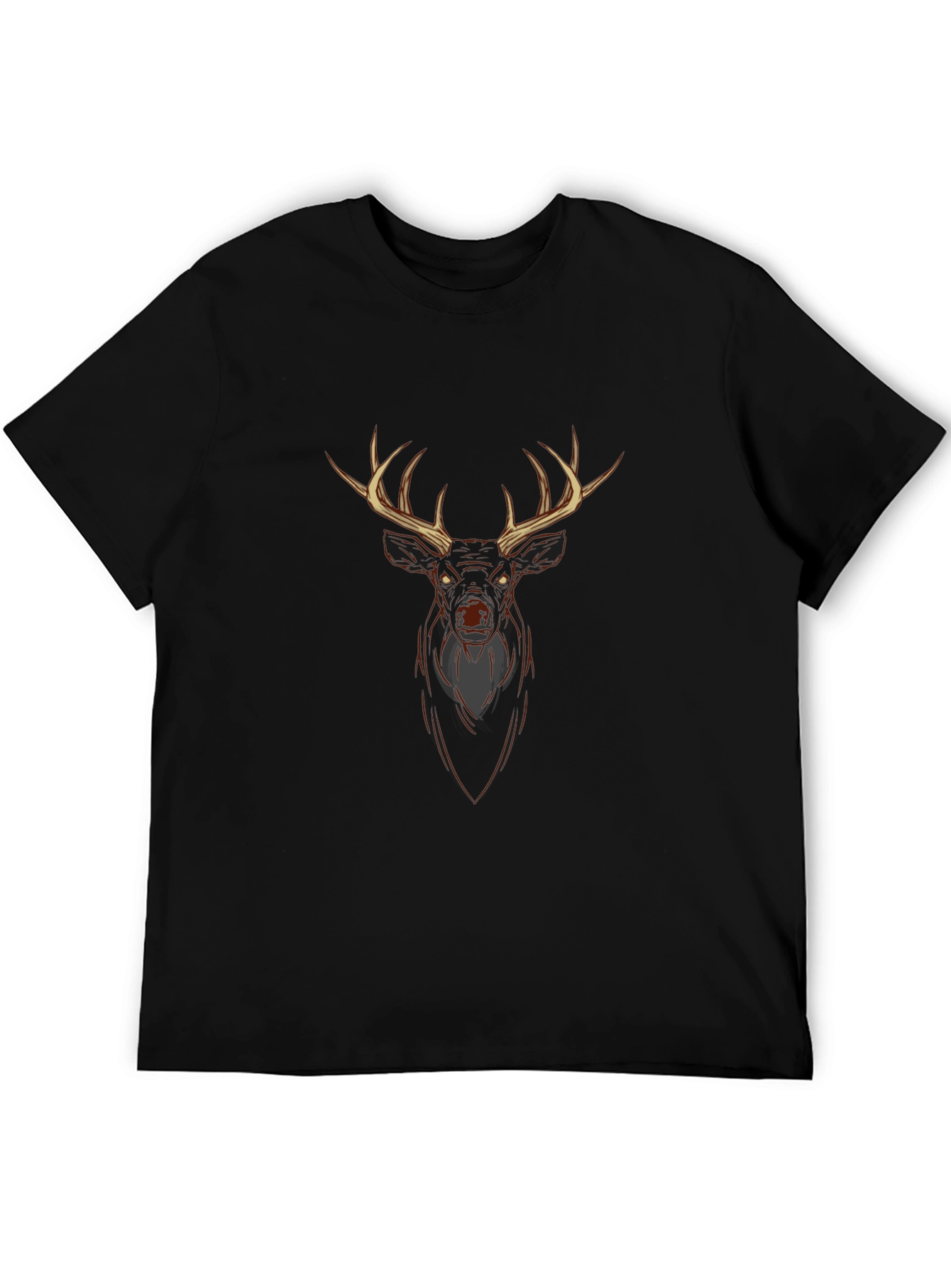 Deer Graphic Tee - Mens Black T-Shirt