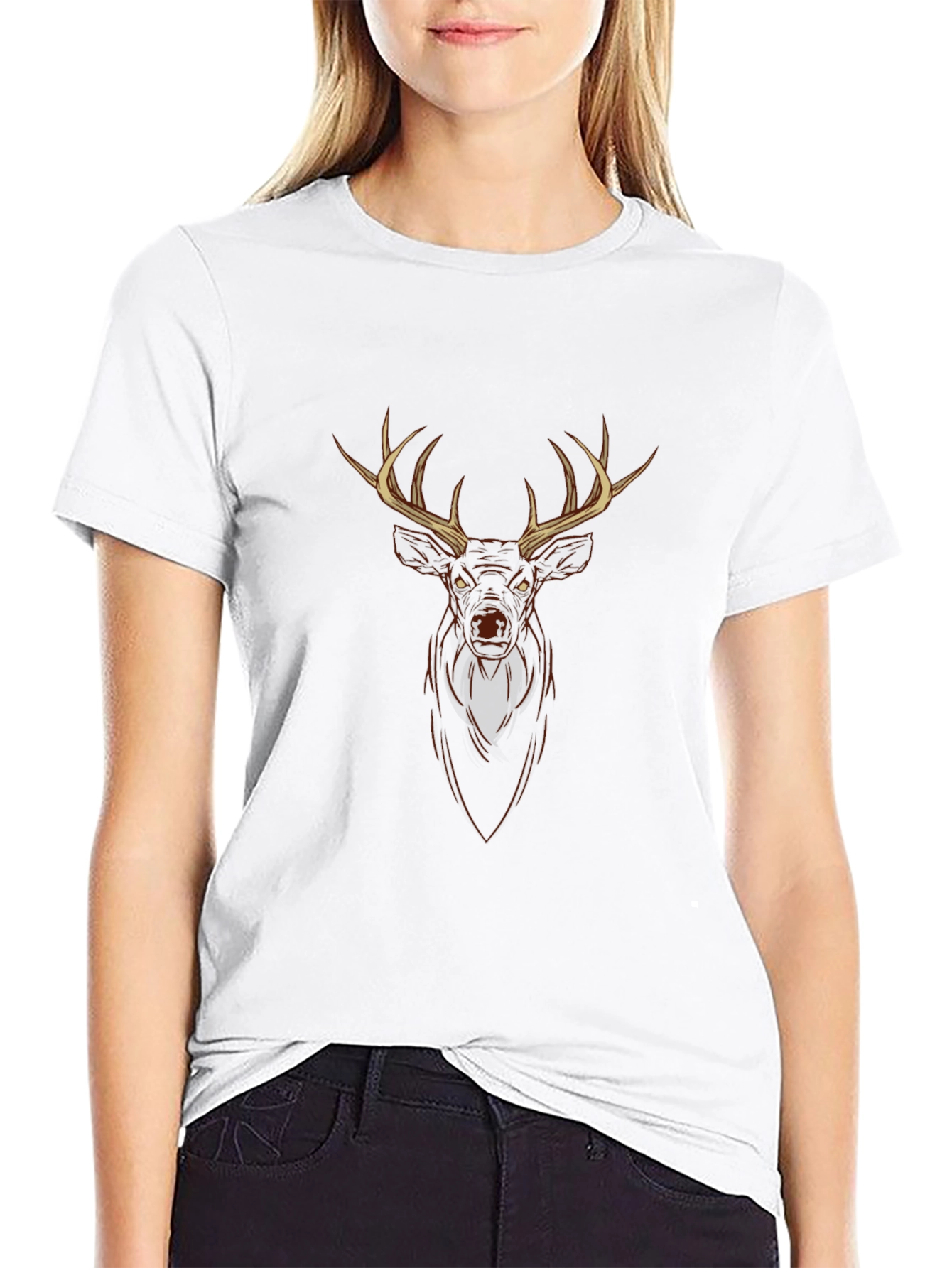 Deer Graphic Tee - Mens Black T-Shirt