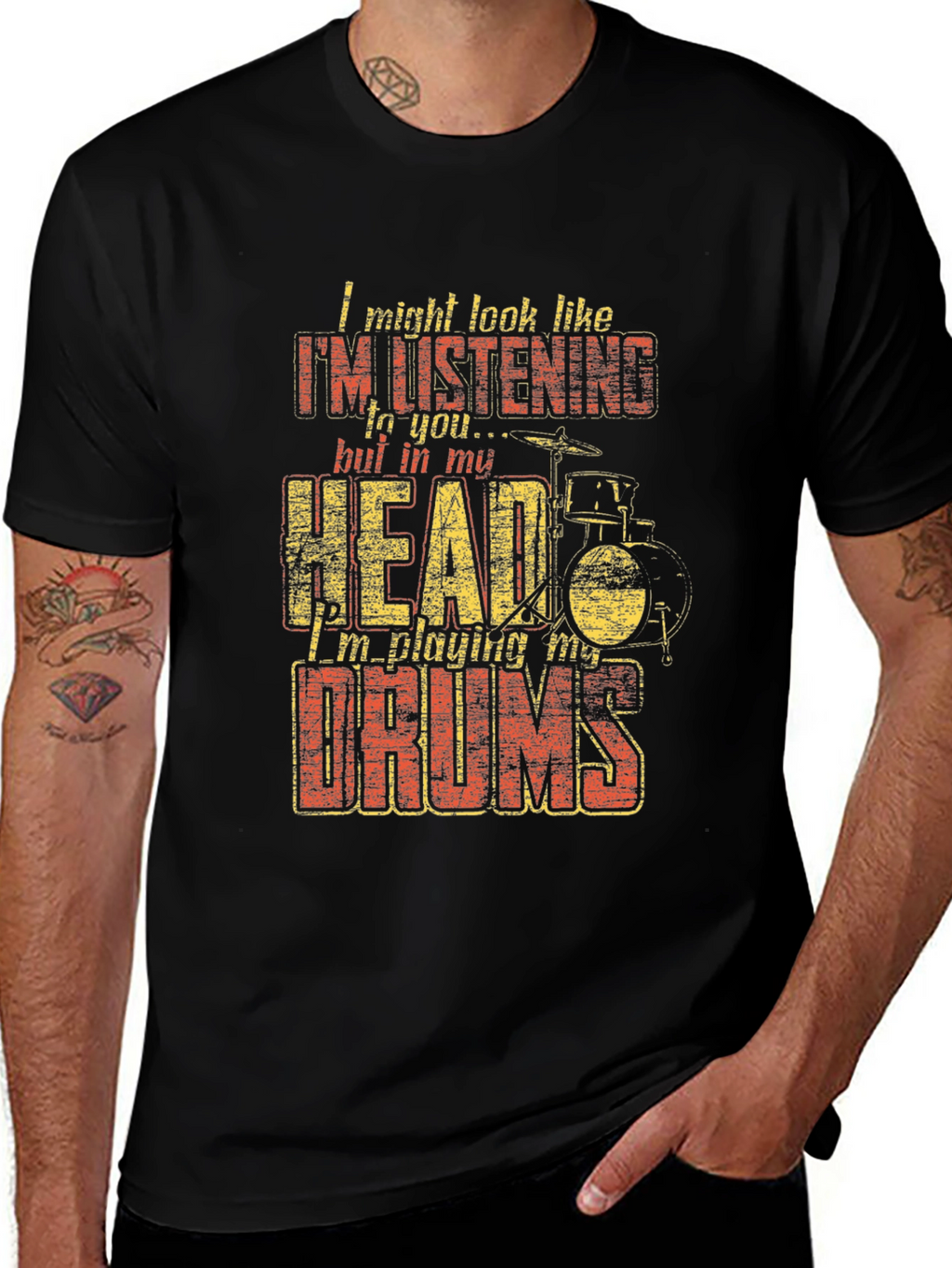 Funny Drummer T-Shirt - Im Playing My Drums