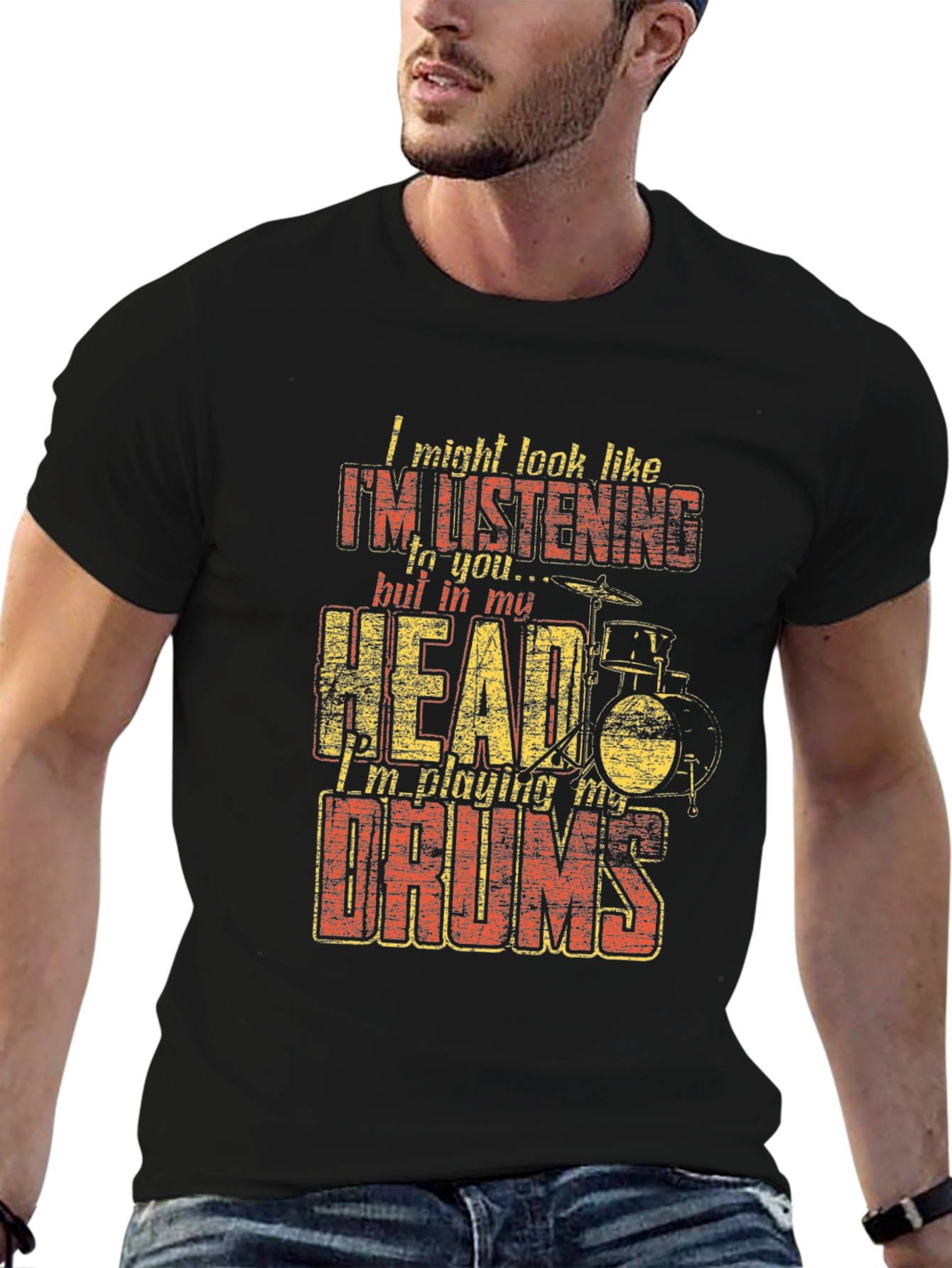 Funny Drummer T-Shirt - Im Playing My Drums