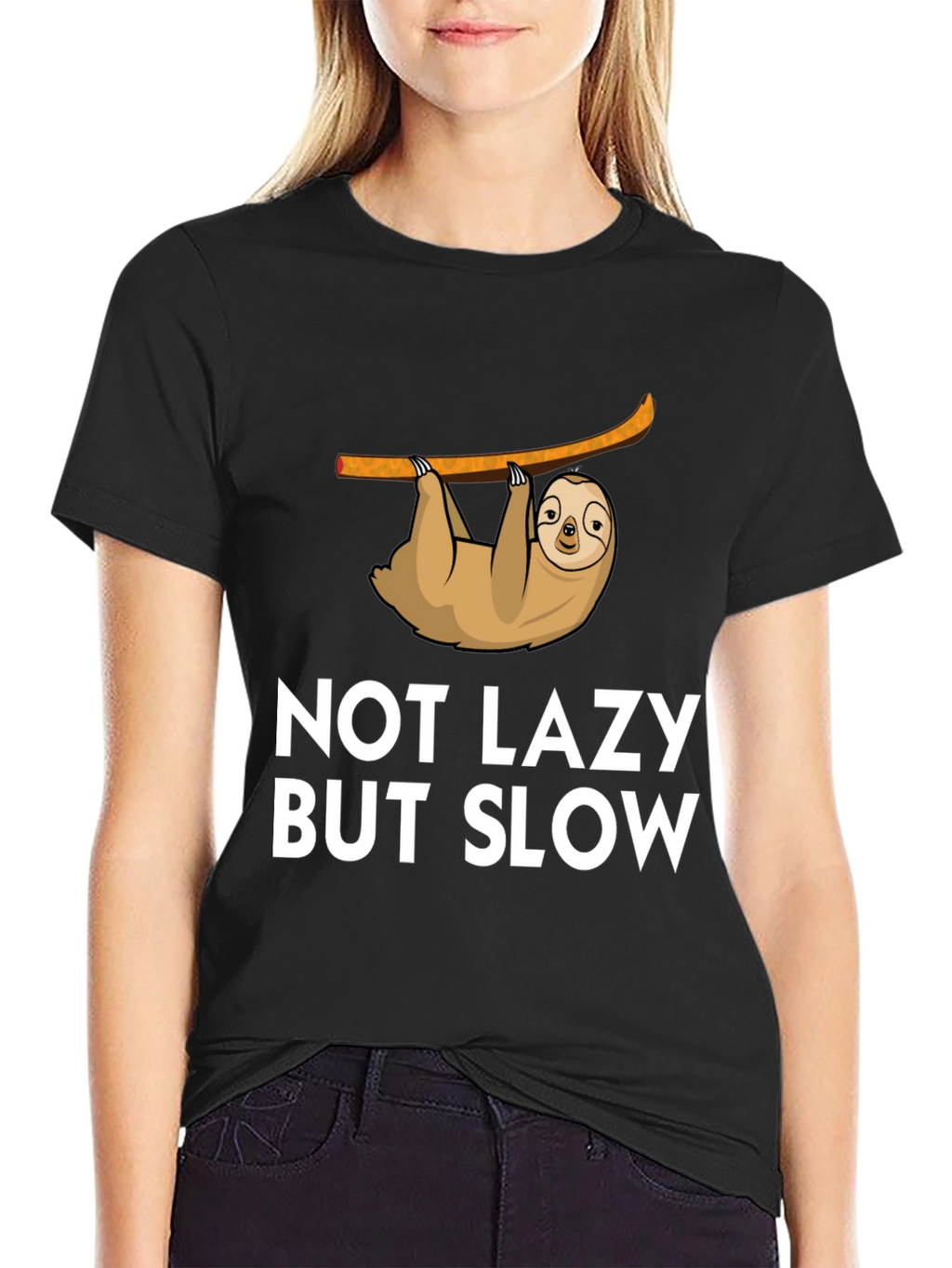Not Lazy But Slow Sloth Graphic Tee