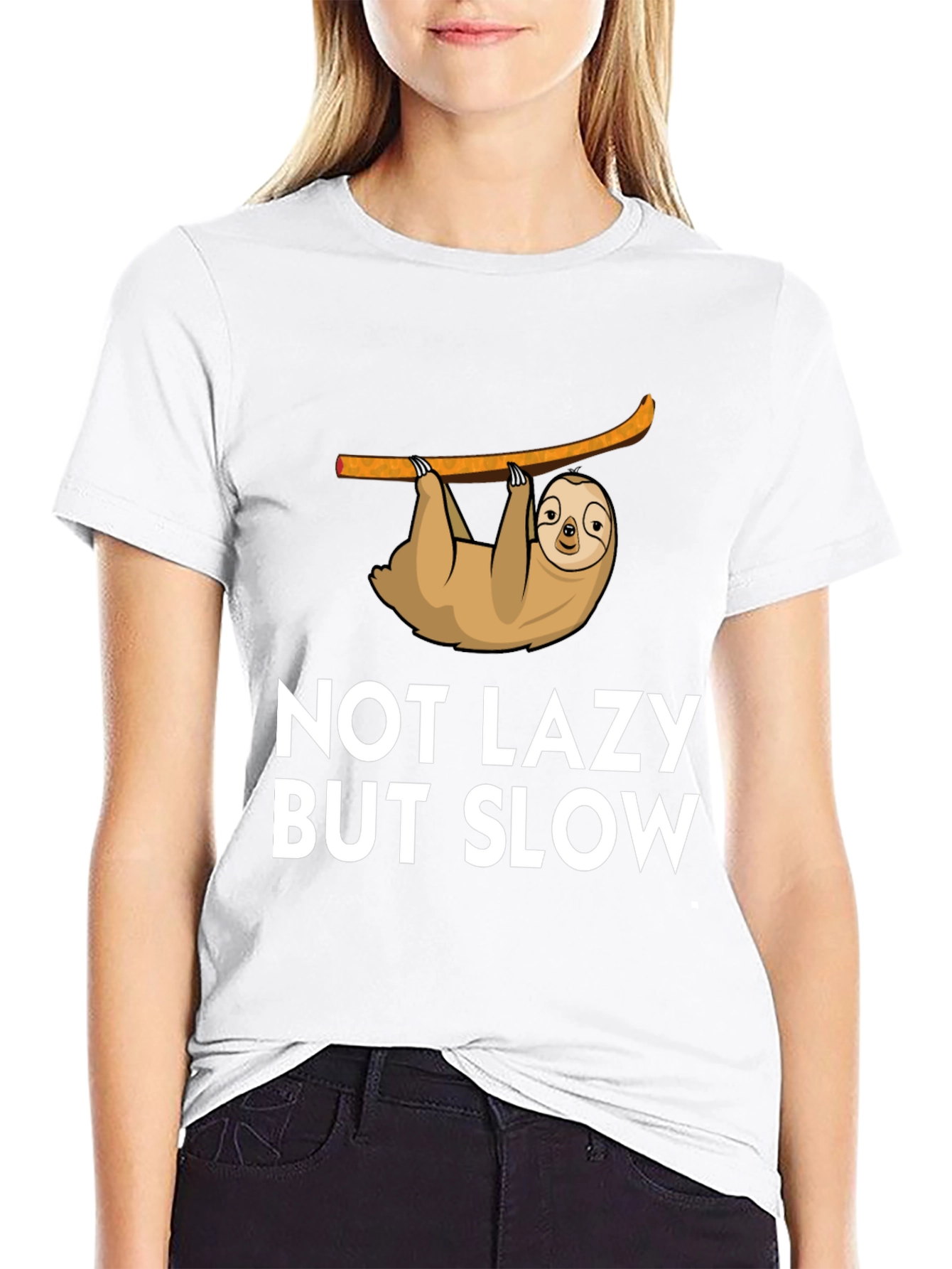 Not Lazy But Slow Sloth Graphic Tee