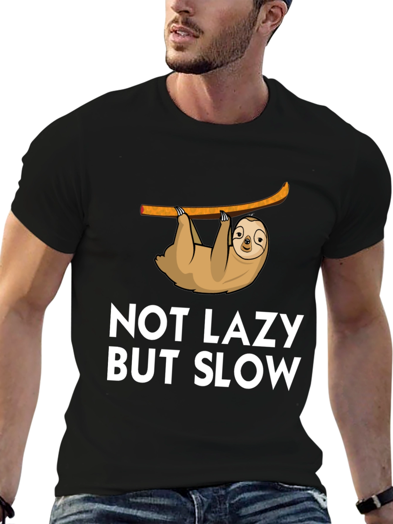 Not Lazy But Slow Sloth Graphic Tee