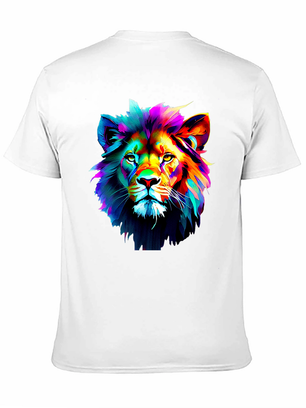 Vibrant Lion Graphic Black T-Shirt